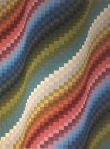 unique jelly roll fabric bargello quilt